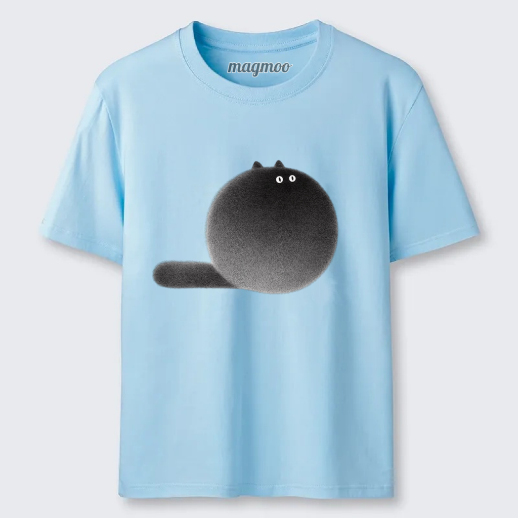 Magmoo Round Fluffy Cat T-shirt