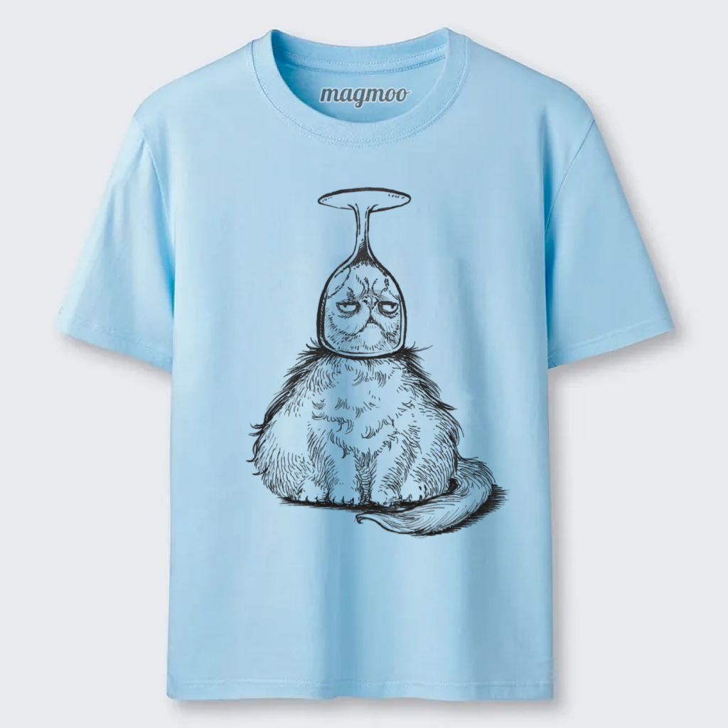 Magmoo Cat In A Wine Glass T-shirt