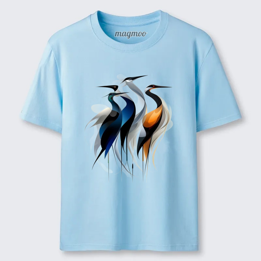 Magmoo Flowing Cranes T-shirt