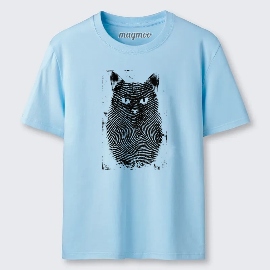 Magmoo Fingerprint Cat Portrait Classic T-shirt