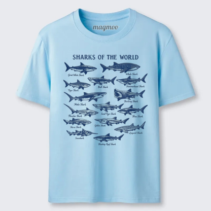 Magmoo Vintage Sharks Of The World Classic T-shirt