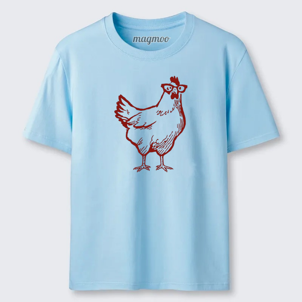 Magmoo Nerdy Red Chicken Classic T-shirt