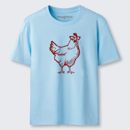 Magmoo Nerdy Red Chicken Classic T-shirt