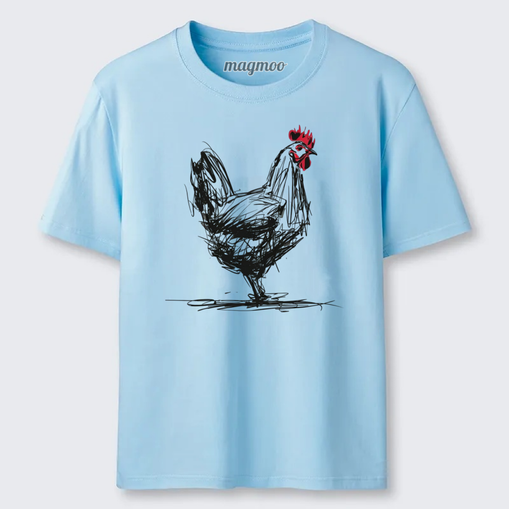 Magmoo Sketch Rooster Print Classic T-shirt