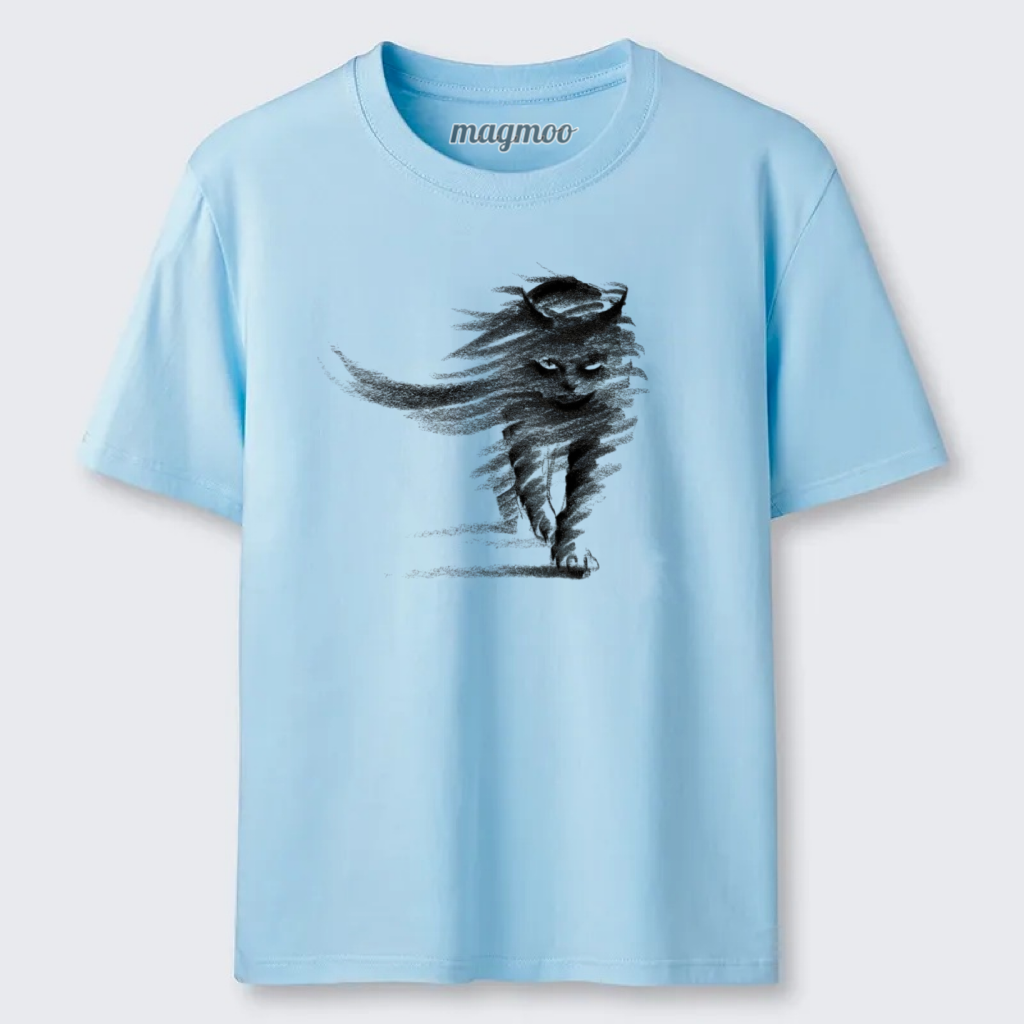 Magmoo Wind Brush Black Cat Classic T-shirt