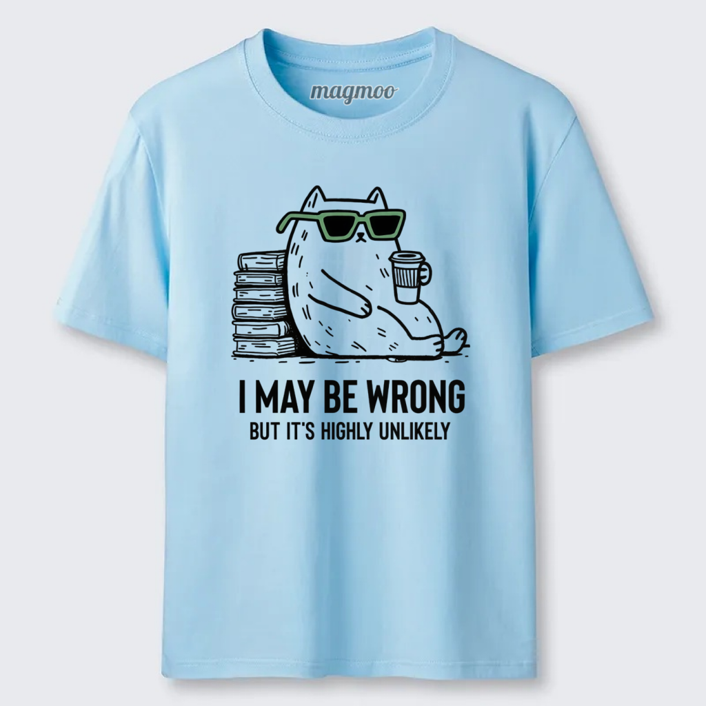 Magmoo Cool Cat Coffee Book Funny Meme Classic T-shirt