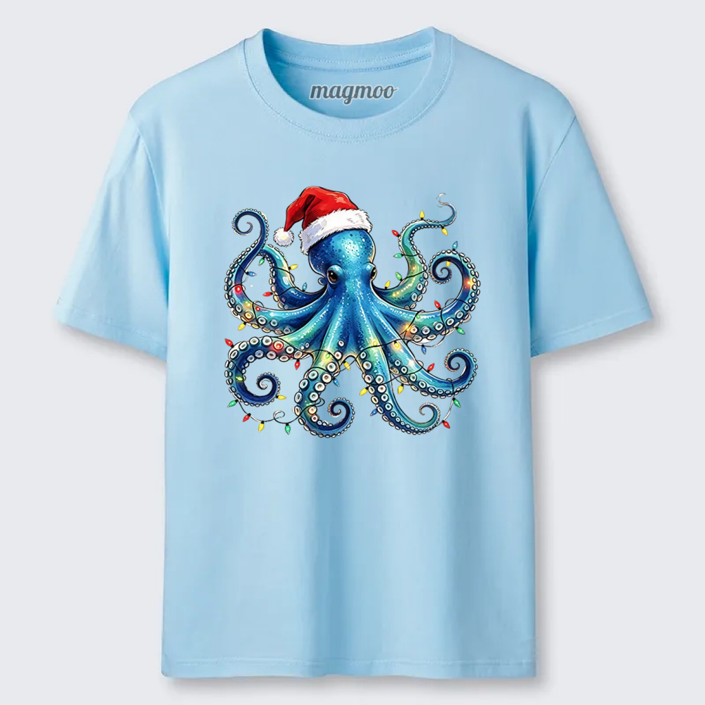 Magmoo Christmas Octopus Lights Classic T-shirt