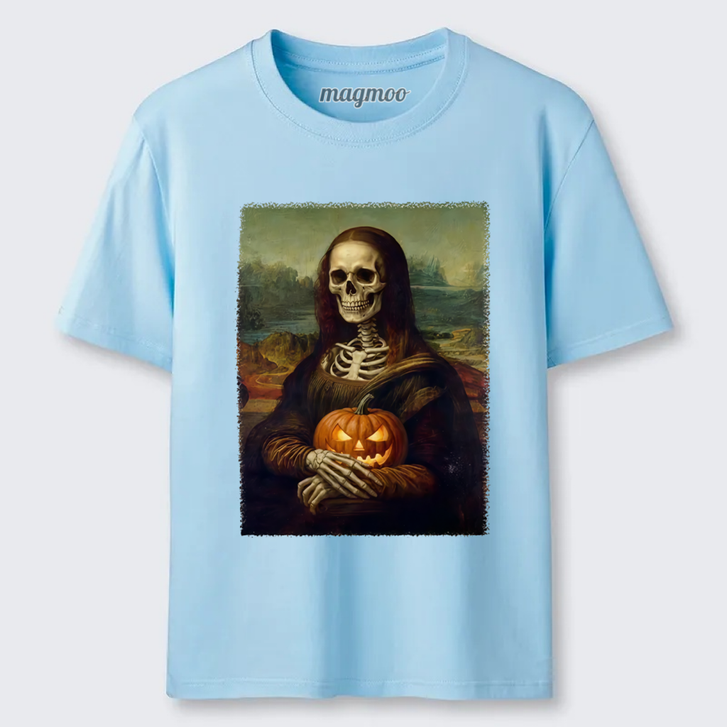 Magmoo Skeleton Mona Lisa Meme Classic T-shirt