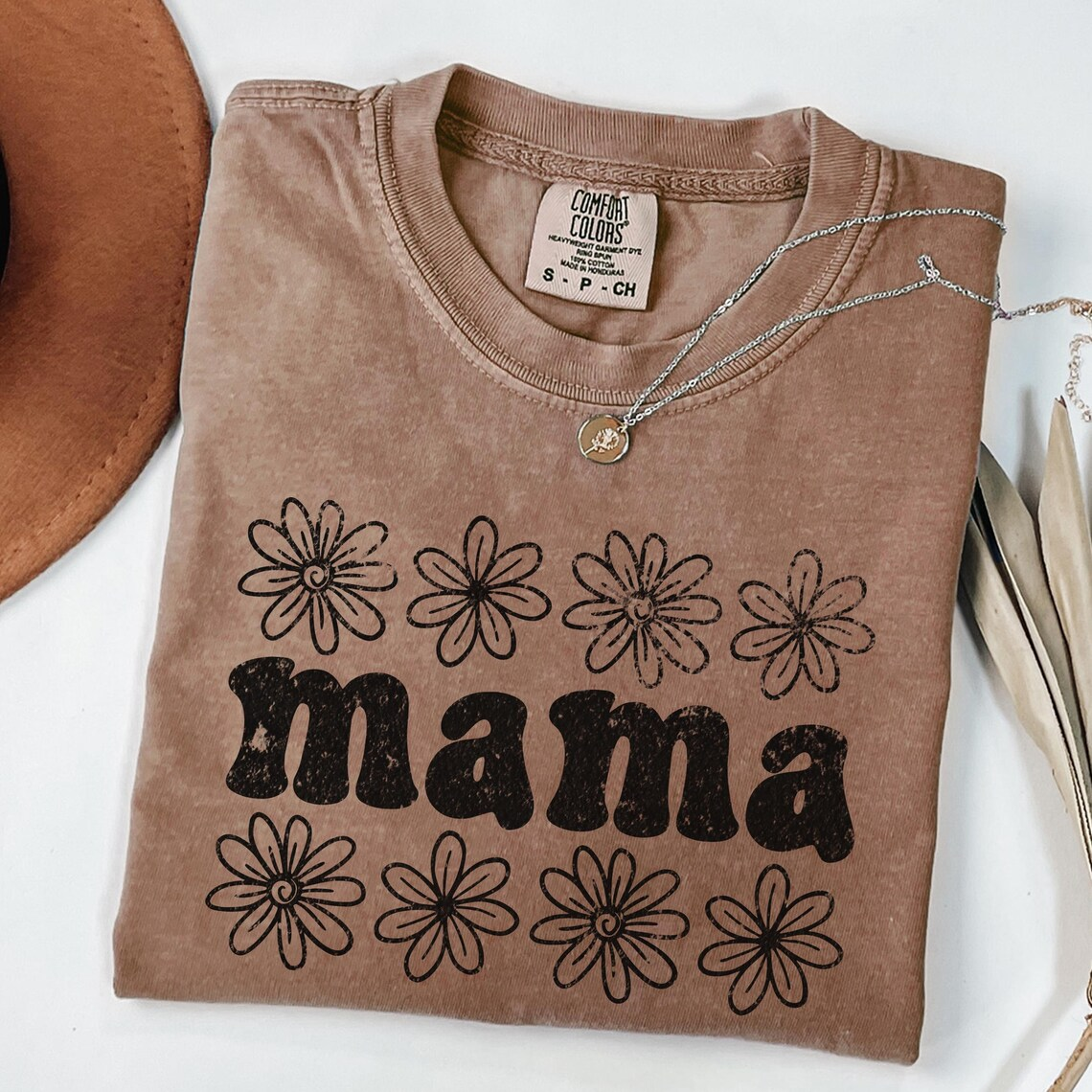 Comfort Colors Floral Mama T-shirt