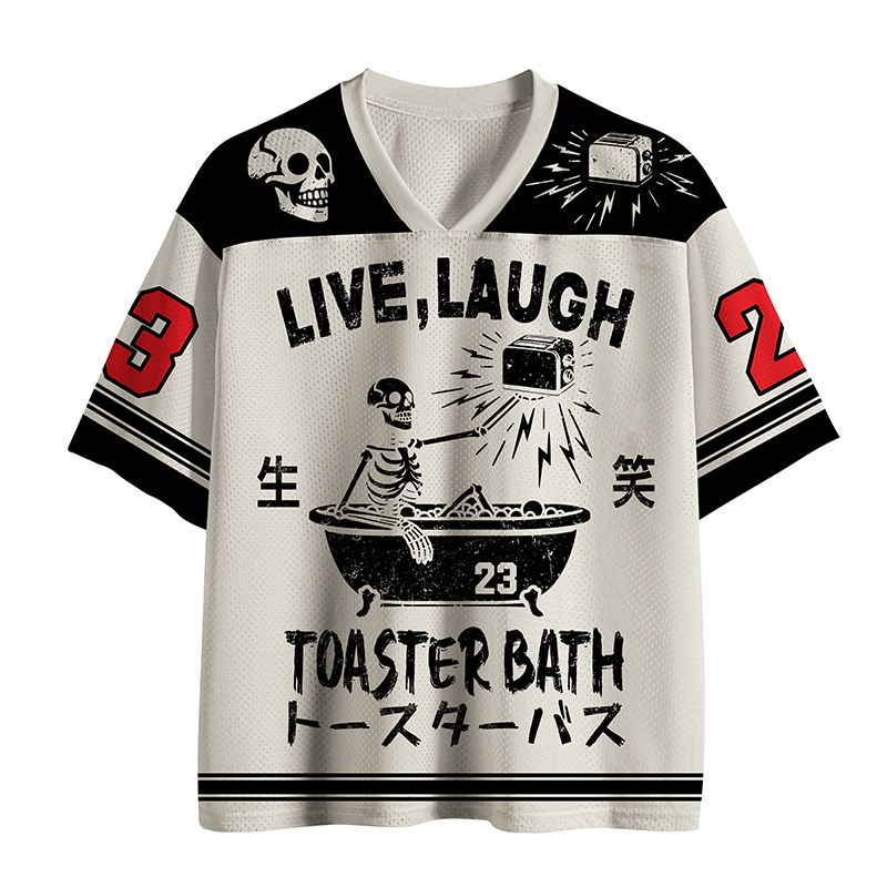 Magmoo Funny Electric Shock Skeleton Mesh Jersey-Magmoo