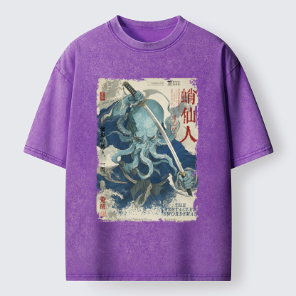 Magmoo Cool Octopus Sage Washed T-Shirt