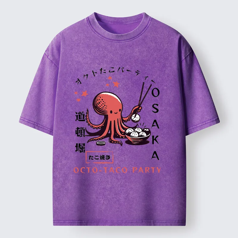 Magmoo Cute Octopus Washed T-Shirt