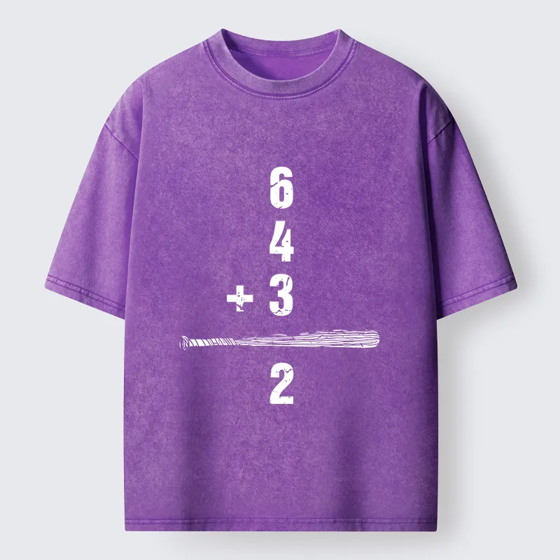 Magmoo Baseball Double Kill Washed T-Shirt-Magmoo