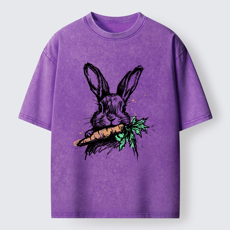 Magmoo Easter Bunny Washed T-Shirt-Magmoo