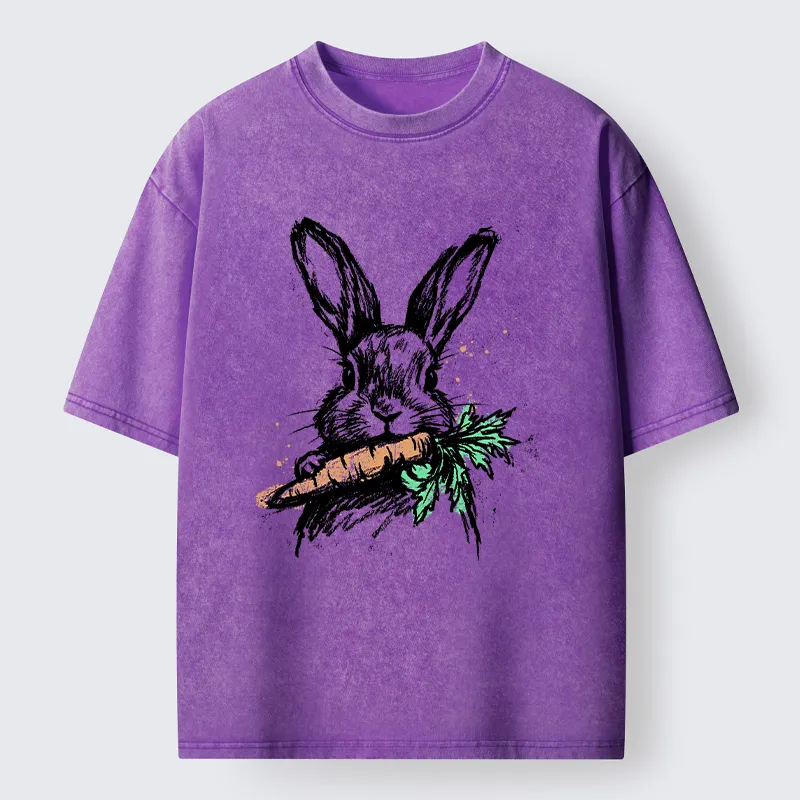 Magmoo Easter Bunny Washed T-Shirt-Magmoo