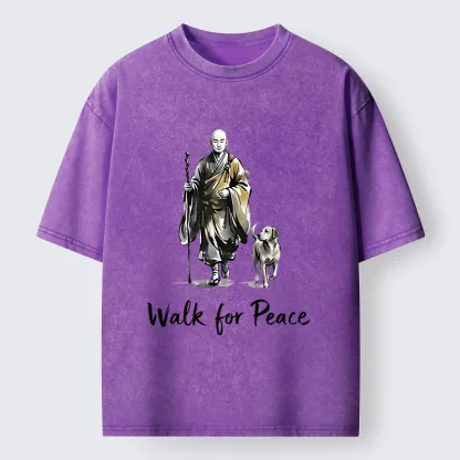 Magmoo Peace Dog Aloka Washed T-Shirt-Magmoo