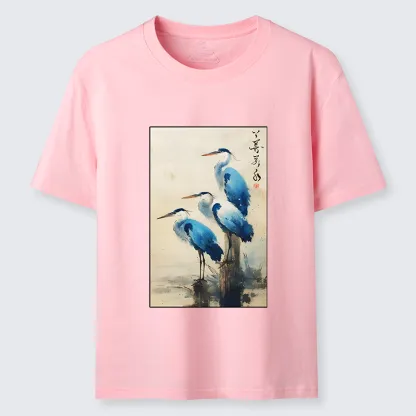 Magmoo Great Blue Heron Japan Classic T-Shirt-Magmoo