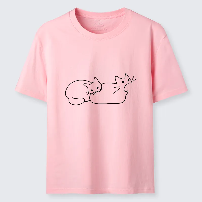 Magmoo Cat Bites Cat Classic T-Shirt-Magmoo