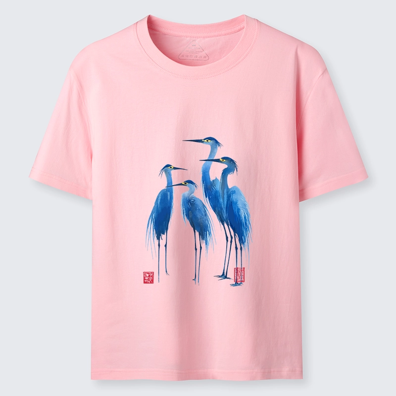 Magmoo Flocks Of Great Blue Herons Classic T-Shirt-Magmoo