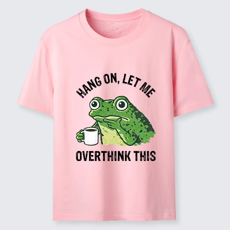 Magmoo Overthinking Frog With Coffee Classic T-Shirt