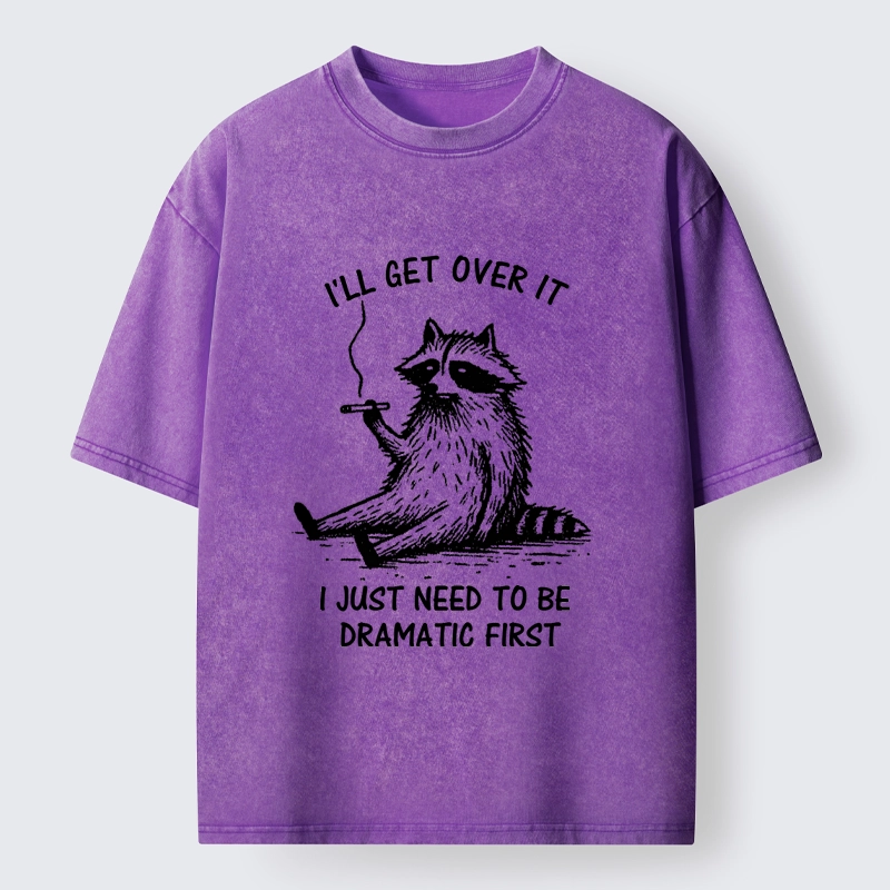 Magmoo Raccoon Dramatic Recovery Meme Washed T-Shirt
