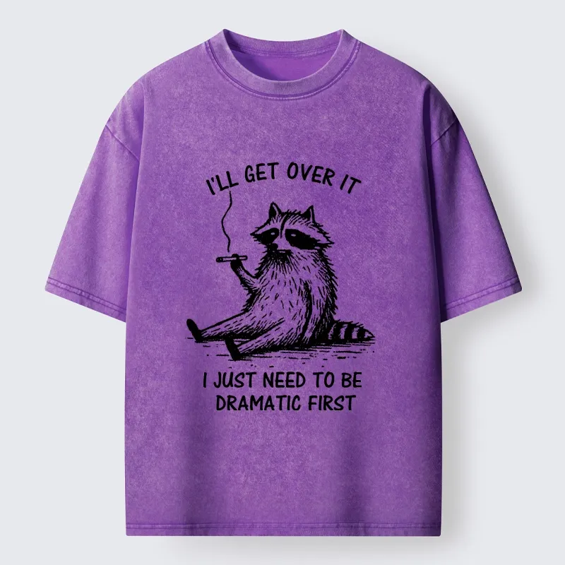 Magmoo Raccoon Dramatic Recovery Meme Washed T-Shirt