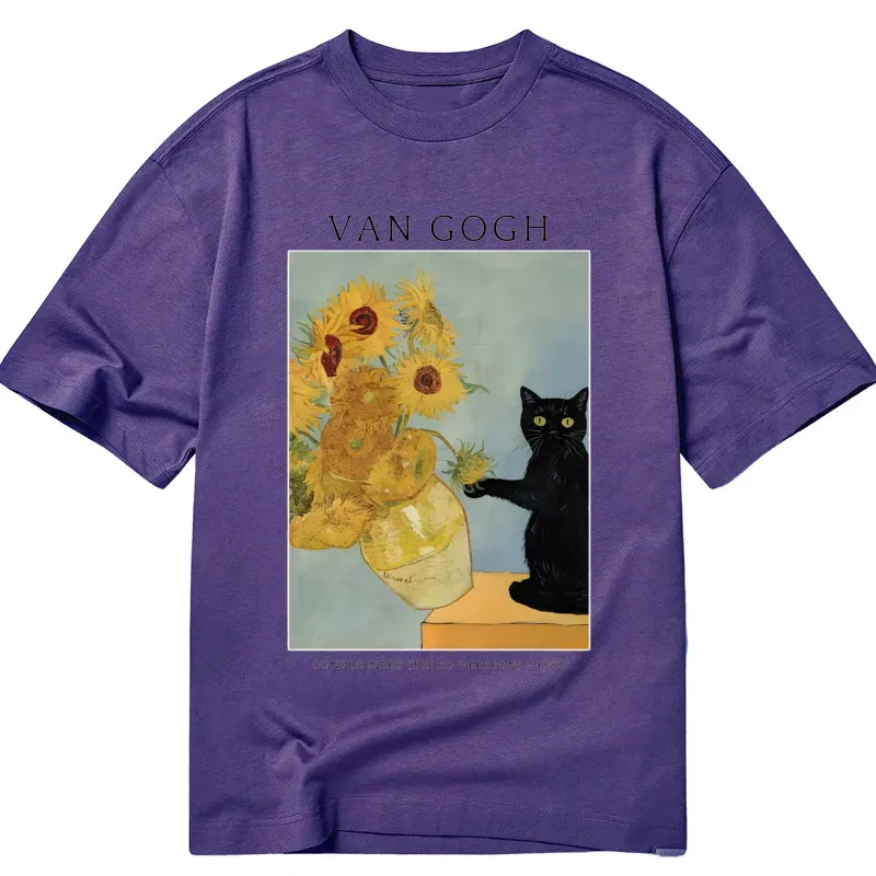 Magmoo Black Cat With Sunflowers Classic T-Shirt