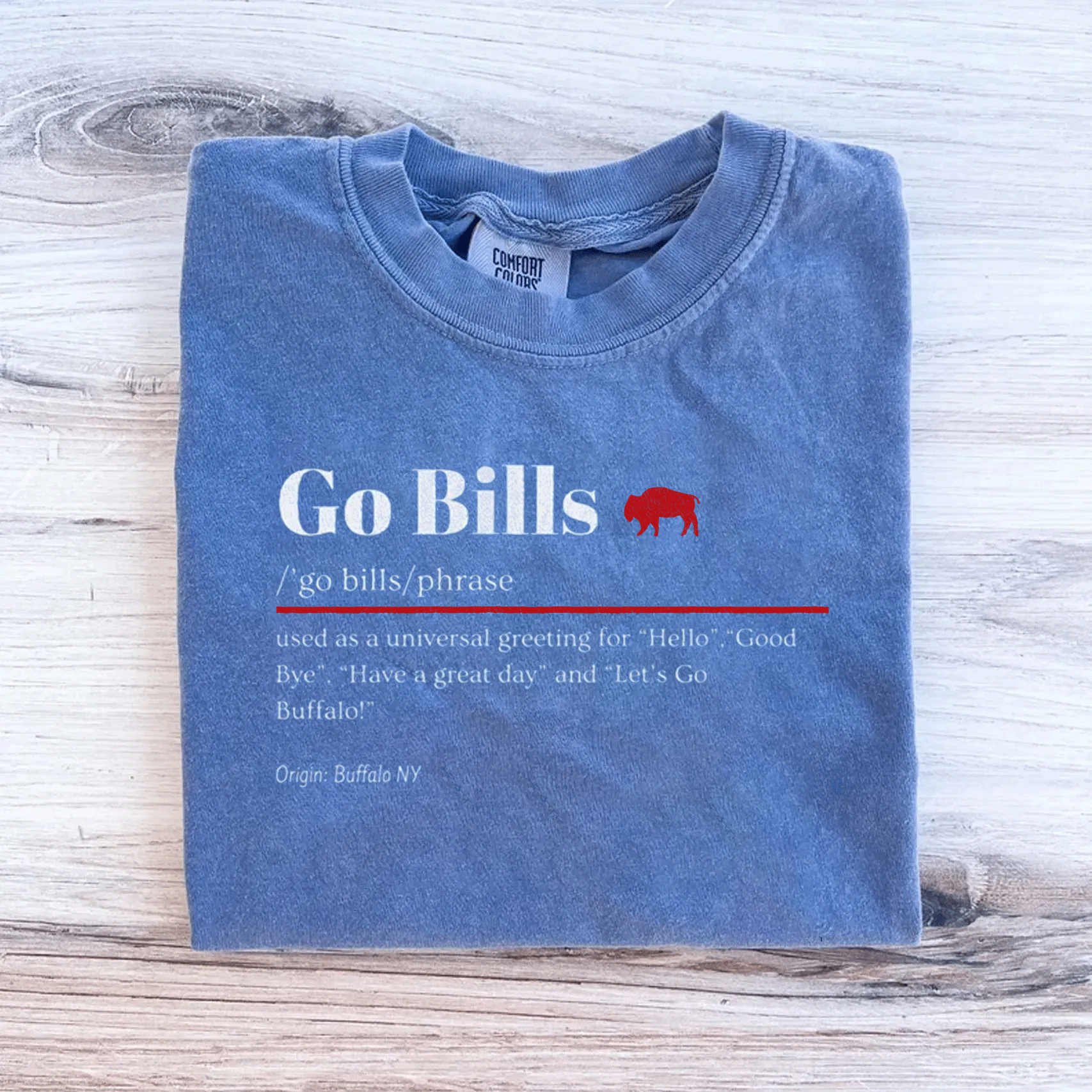 Comfort Colors Buffalo Football T-shirt-Magmoo