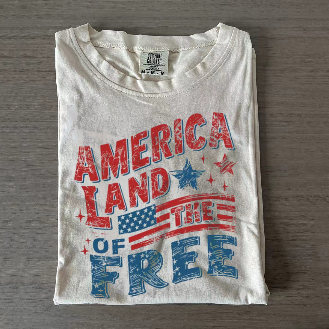 Comfort Colors America Land of The Free T-shirt-Magmoo