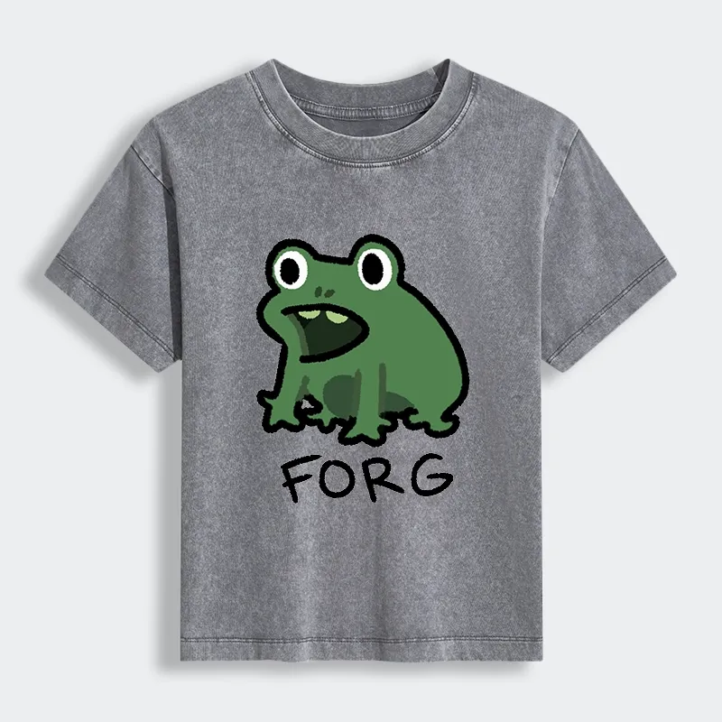Magmoo Funny Forg Japan Women's Washed T-shirt