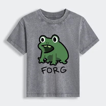 Magmoo Funny Forg Japan Women's Washed T-shirt