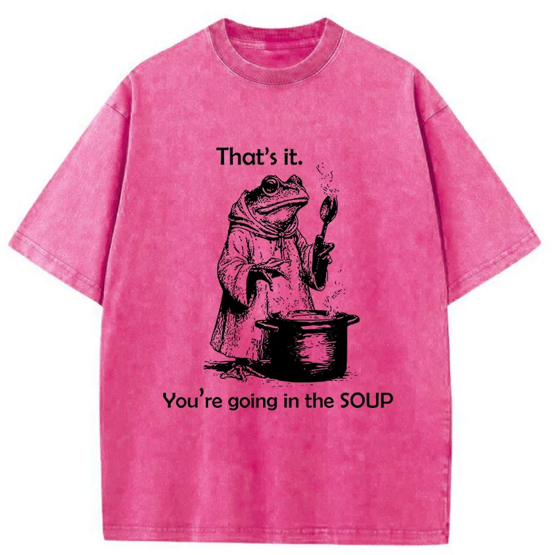 Magmoo frog Is Making Soup Washed T-Shirt