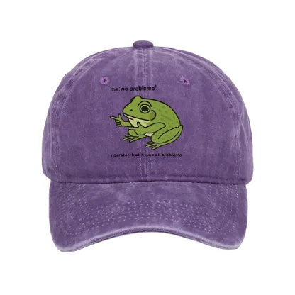 Magmoo Stupid Frog Meme Washed Cap
