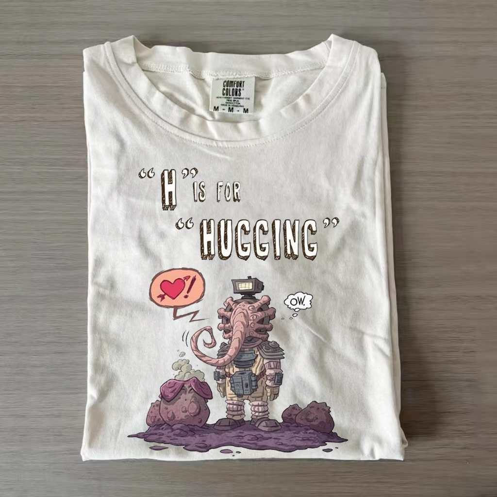H Is For Hugging Alien T-shirt-Magmoo