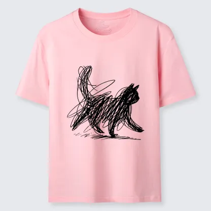 Magmoo Minimalist Cat Art Classic T-Shirt