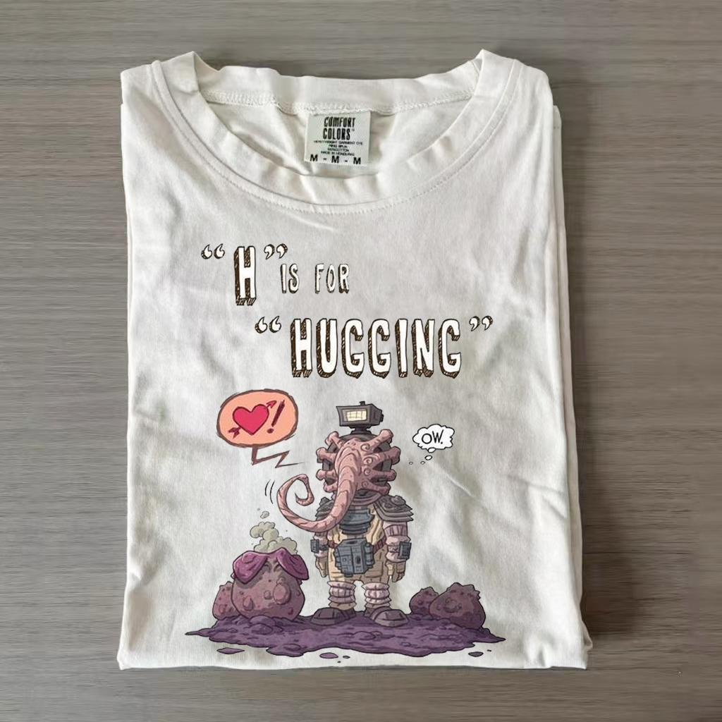 H Is For Hugging Alien T-shirt-Magmoo