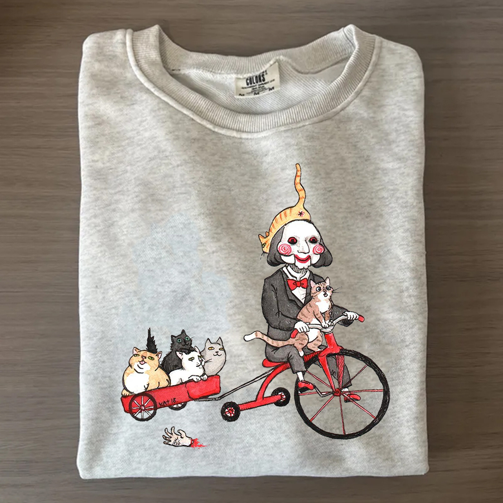 Puppet with Cats Horror Shirt/Sweatshirt-Magmoo