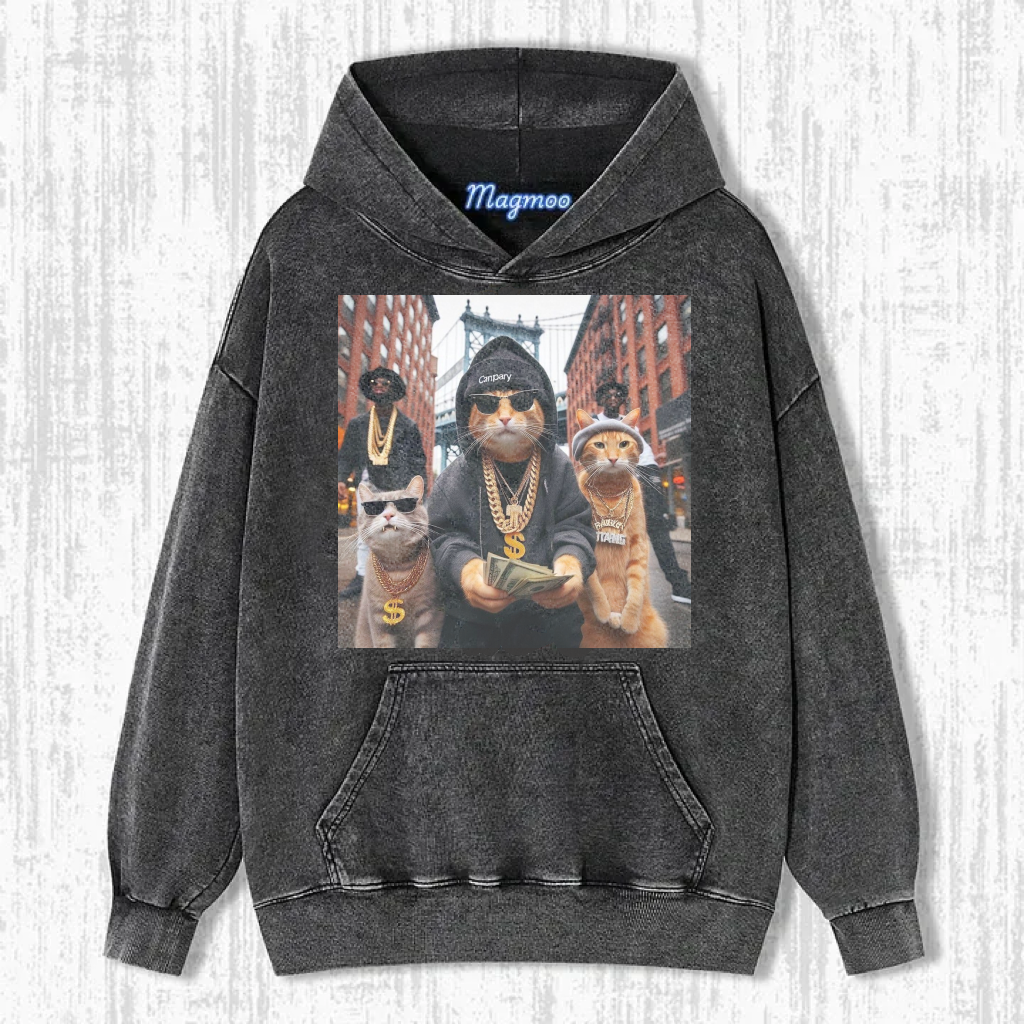 Retro Style Funny Cat Shirt/Sweatshirt/Hoodie-Magmoo
