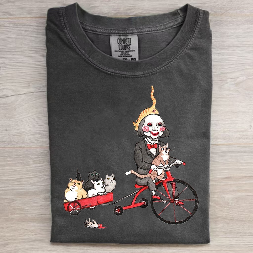 Puppet with Cats Horror Shirt/Sweatshirt-Magmoo