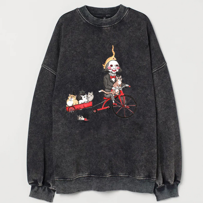 Puppet with Cats Horror Shirt/Sweatshirt-Magmoo