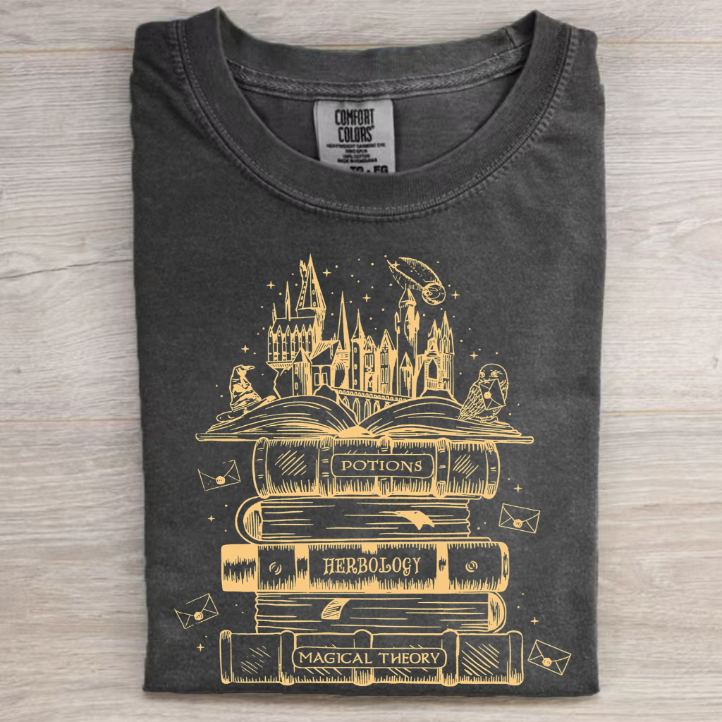HP Wizard Castle Book T-shirt-Magmoo