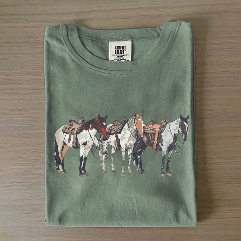Western Horse Comfort Colors T-shirt-Magmoo