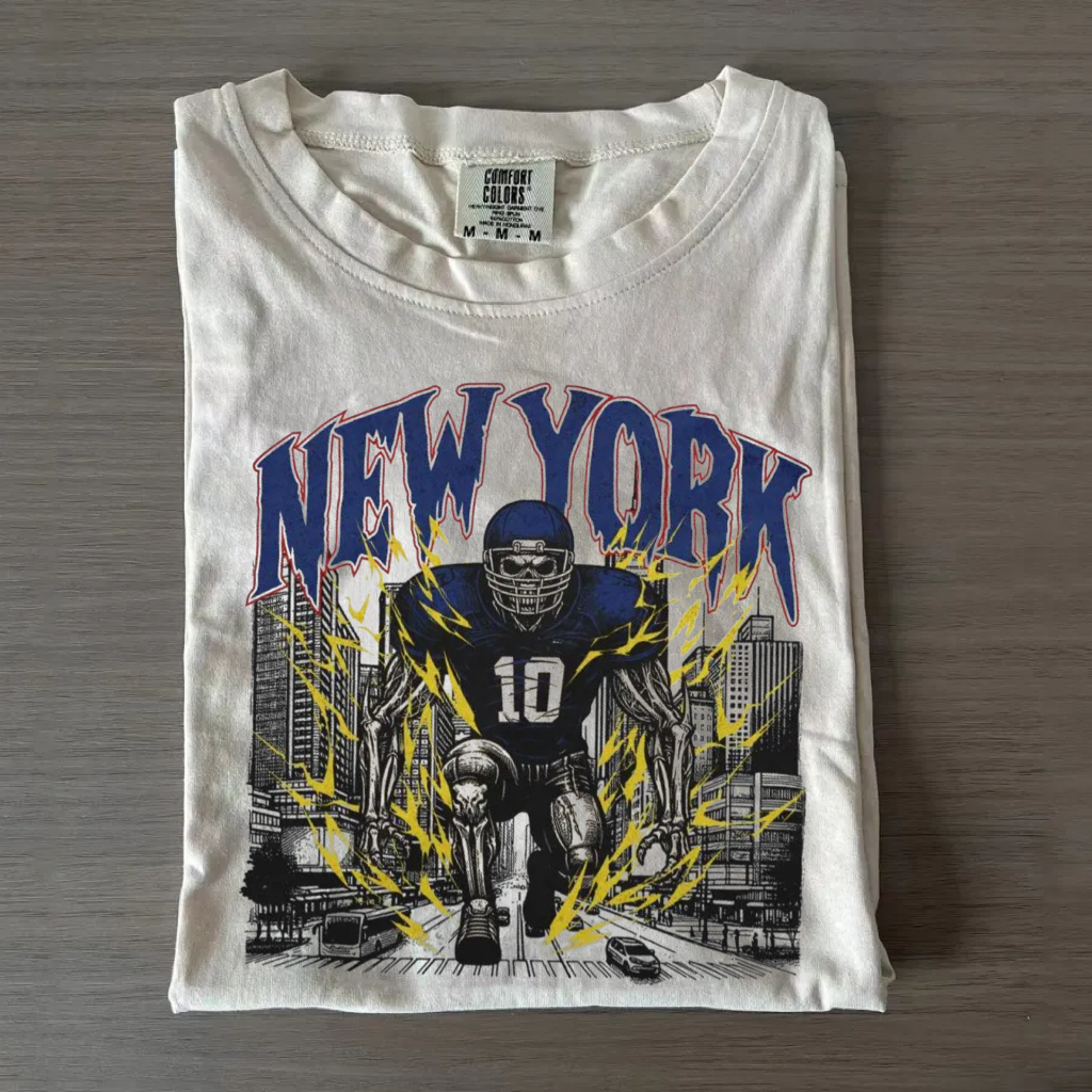 Retro Style New York Football T-shirt-Magmoo