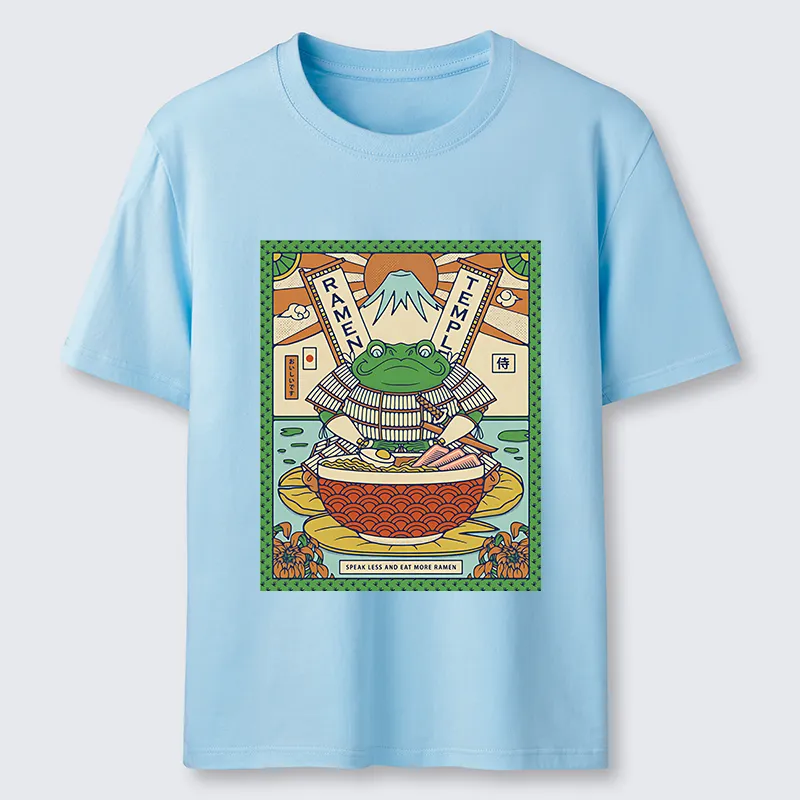 Magmoo Frog Samurai Eating Ramen Classic T-Shirt-Magmoo
