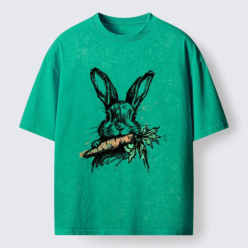 Magmoo Easter Bunny Washed T-Shirt-Magmoo