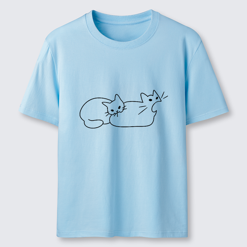 Magmoo Cat Bites Cat Classic T-Shirt-Magmoo