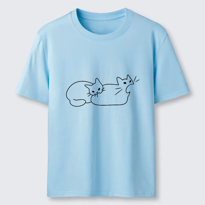 Magmoo Cat Bites Cat Classic T-Shirt-Magmoo