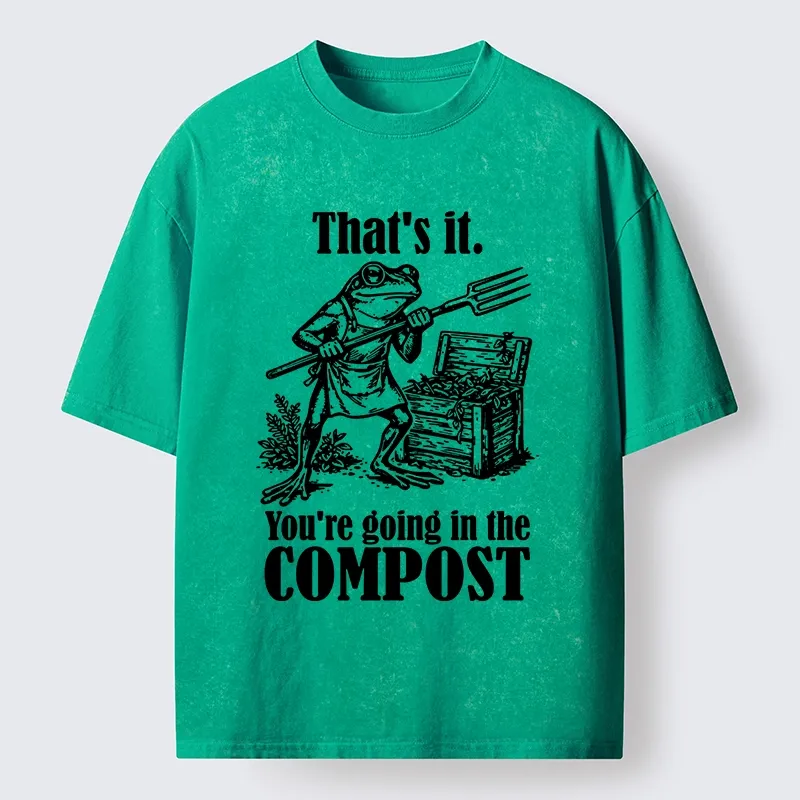 Magmoo Frog’s Compost Threat Washed T-Shirt-Magmoo