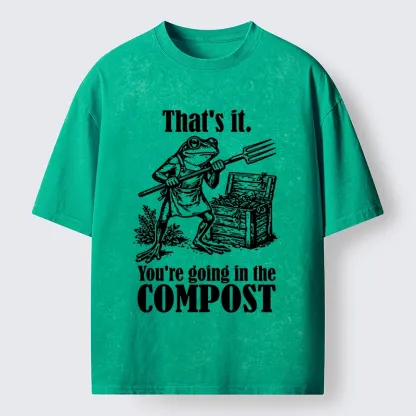 Magmoo Frog’s Compost Threat Washed T-Shirt-Magmoo