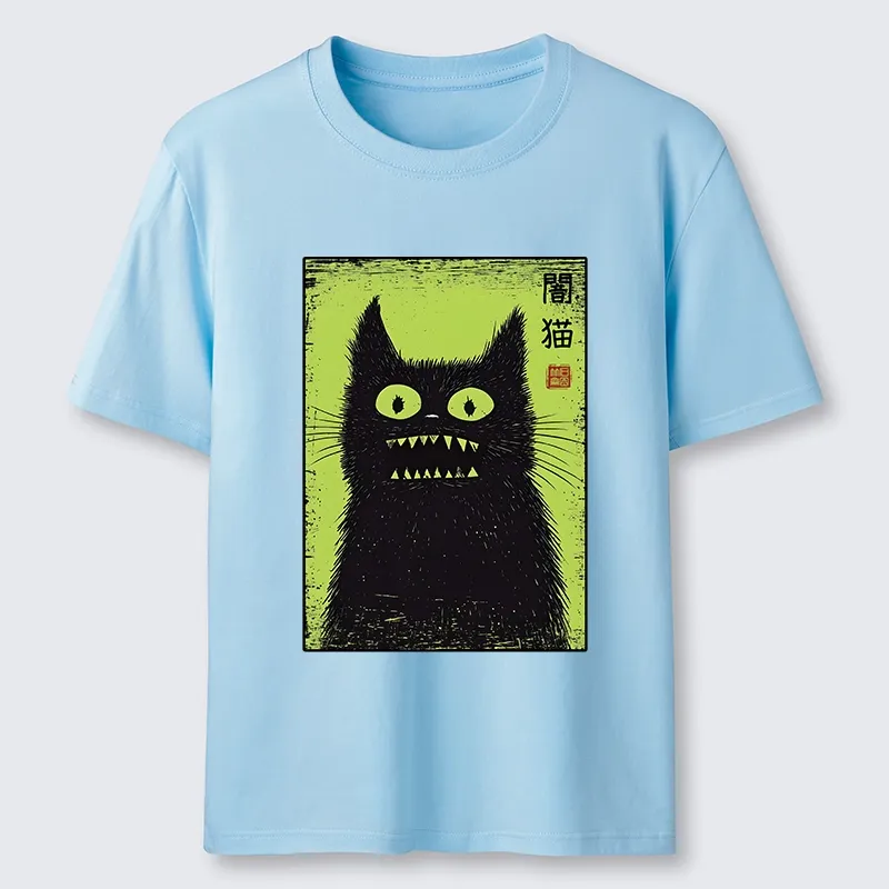 Magmoo Spooky Black Cat Japanese Classic T-Shirt